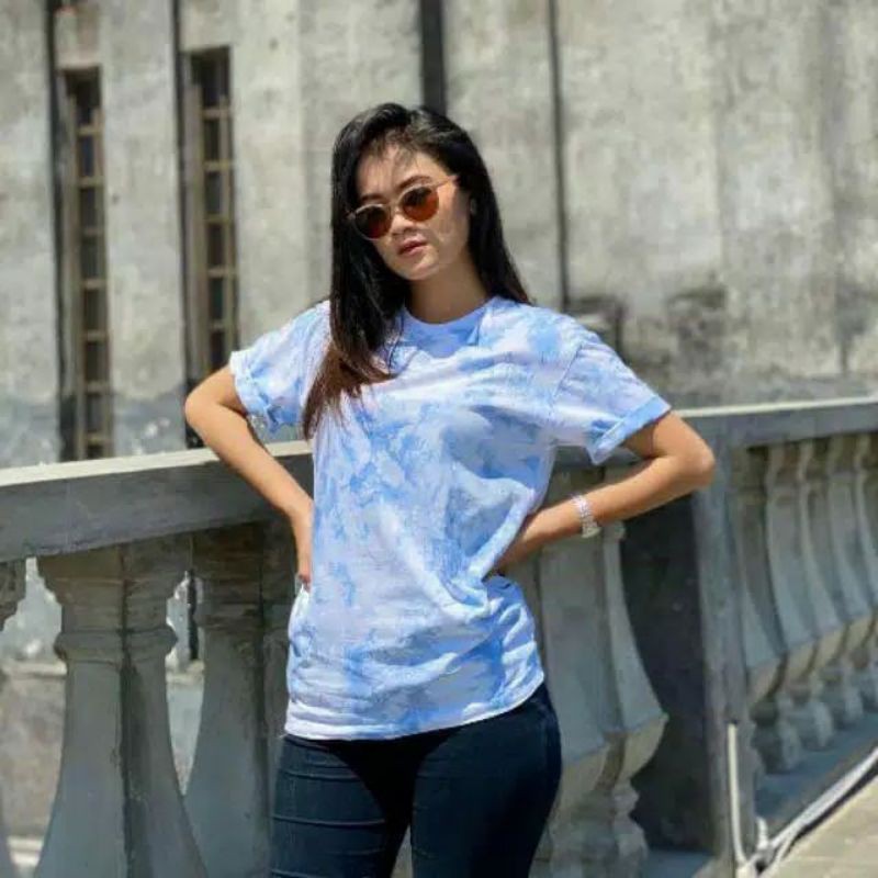 tey-17 Batik wanita ASJ SA HRB026 Kenongo Kemeja Tosca Pendek-Kaos Tiedey