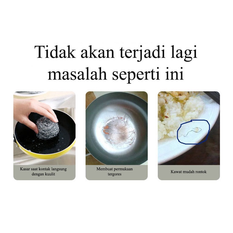 Sabut Jaring Nano Fiber Cuci Piring Sponge Nano Fiber Cleaning Ball Anti Baret/Tapas/Spons