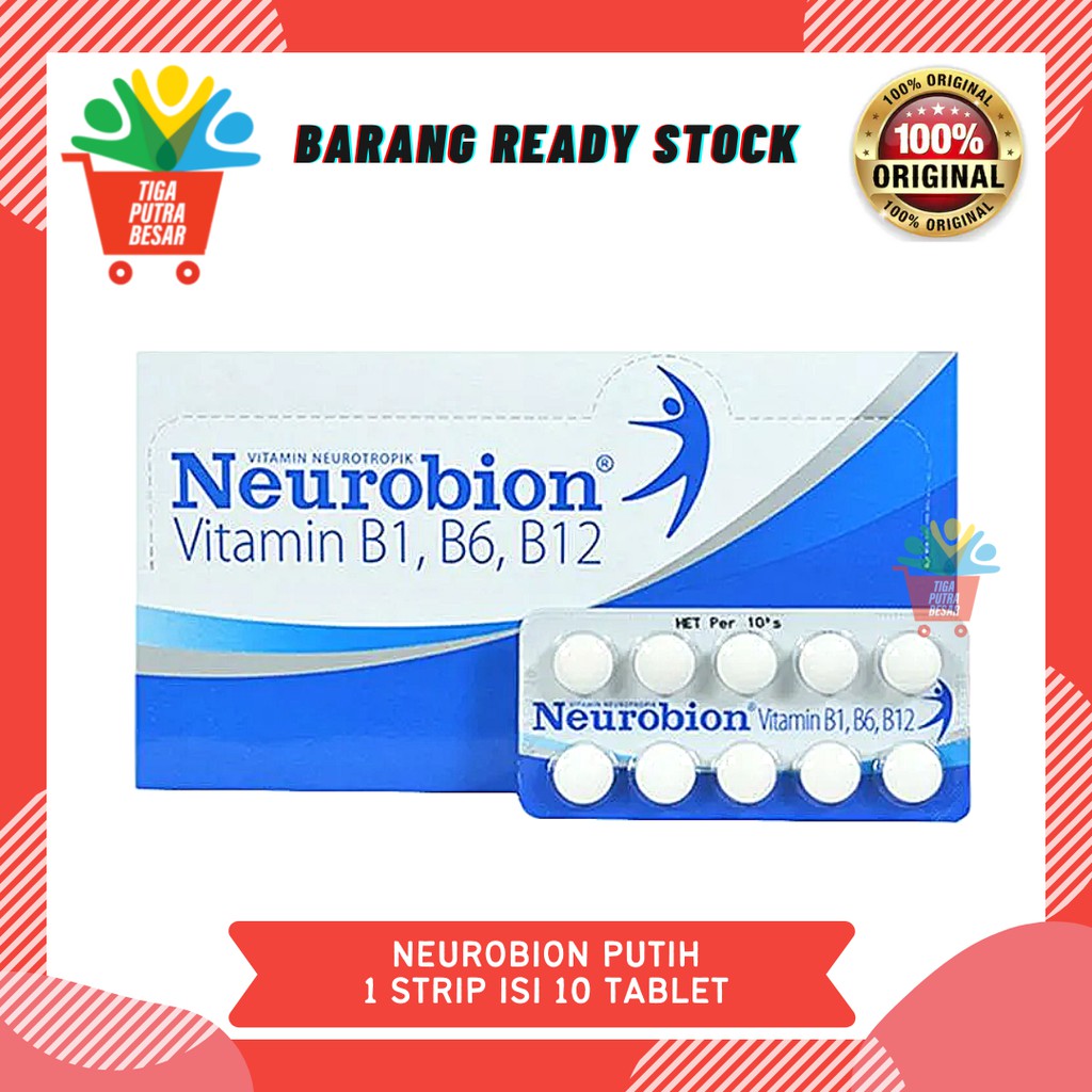 NEUROBION PUTIH VITAMIN B1 B6 &amp; B12 1 Strip Isi 10 Tablet