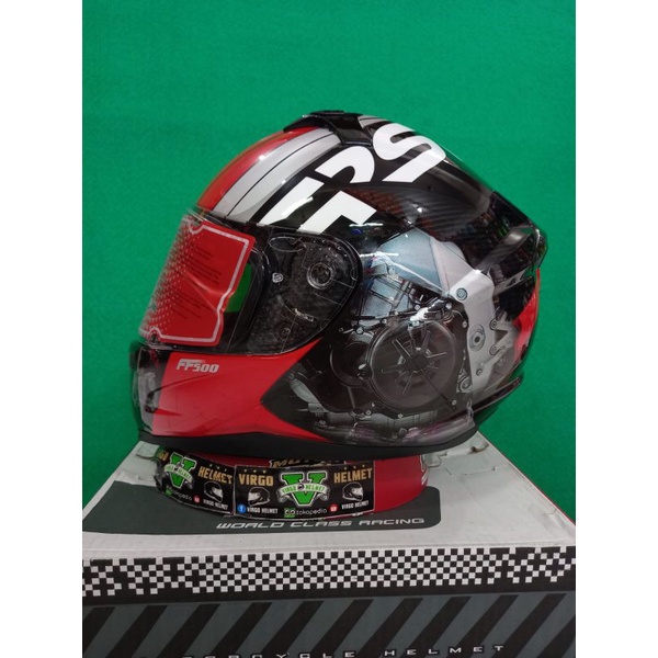 RSV HELM FF500 MOTIF MACHINE  FF 500 FULLFACE BLACK WHITE RED