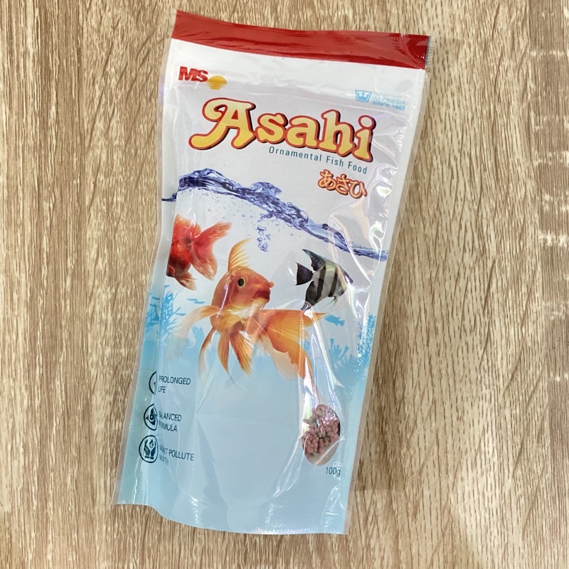 beau - ASAHI Fish Food 100 Gr / Makanan Pelet Ikan Koi / Ikan Mas Koki Aquarium