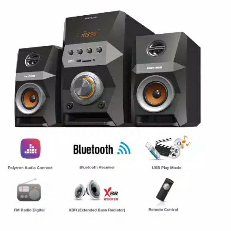 POLYTRON PMA-9502 Multimedia Active Speaker WITH BLUETOOTH