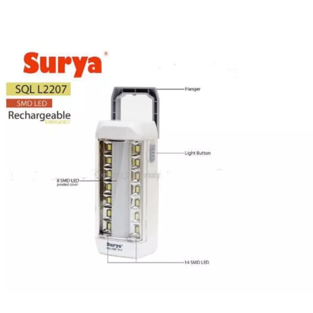 Lampu Senter LED SURYA SQL L2207 - SYT L101 Emergency Lamp Darurat RECHARGEABLE