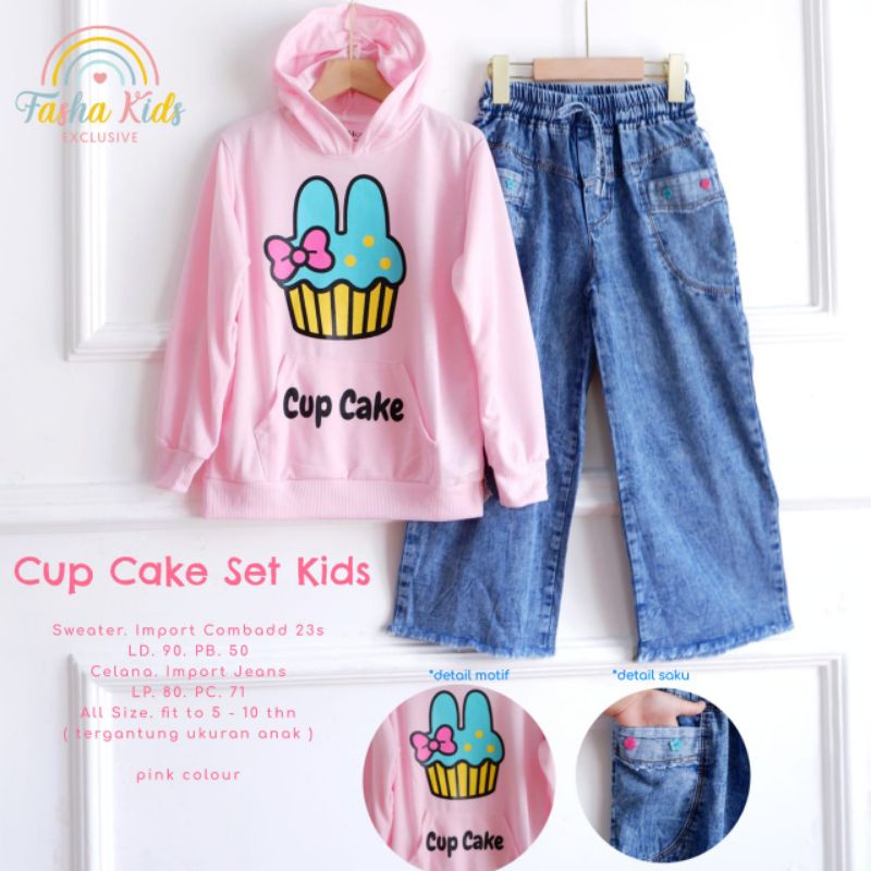 Setelan Anak Cewek • Cupcake Set • Setelan Kulot Anak Cewek Tanggung