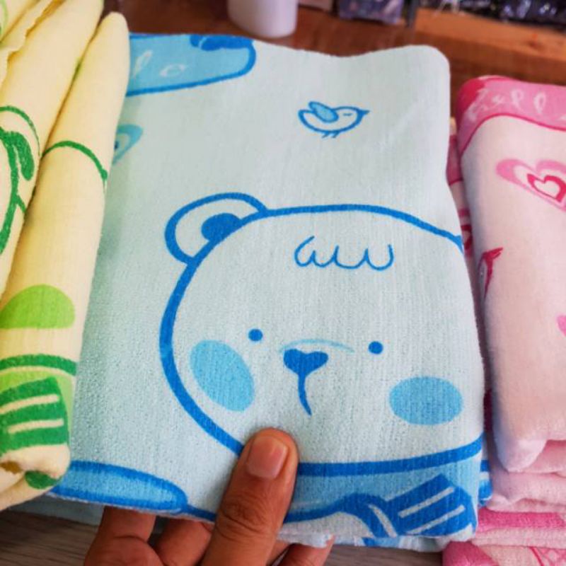 Handuk Bayi Lembut Ivory sablon Halus Jumbo 110Cmx60Cm
