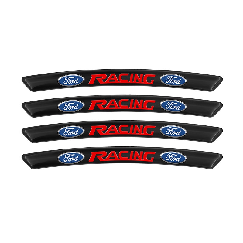 4pcs Stiker Hub Velg Mobil Bahan Aluminum Alloy Untuk Ford Fiesta Ranger Ecosport Focus Everest