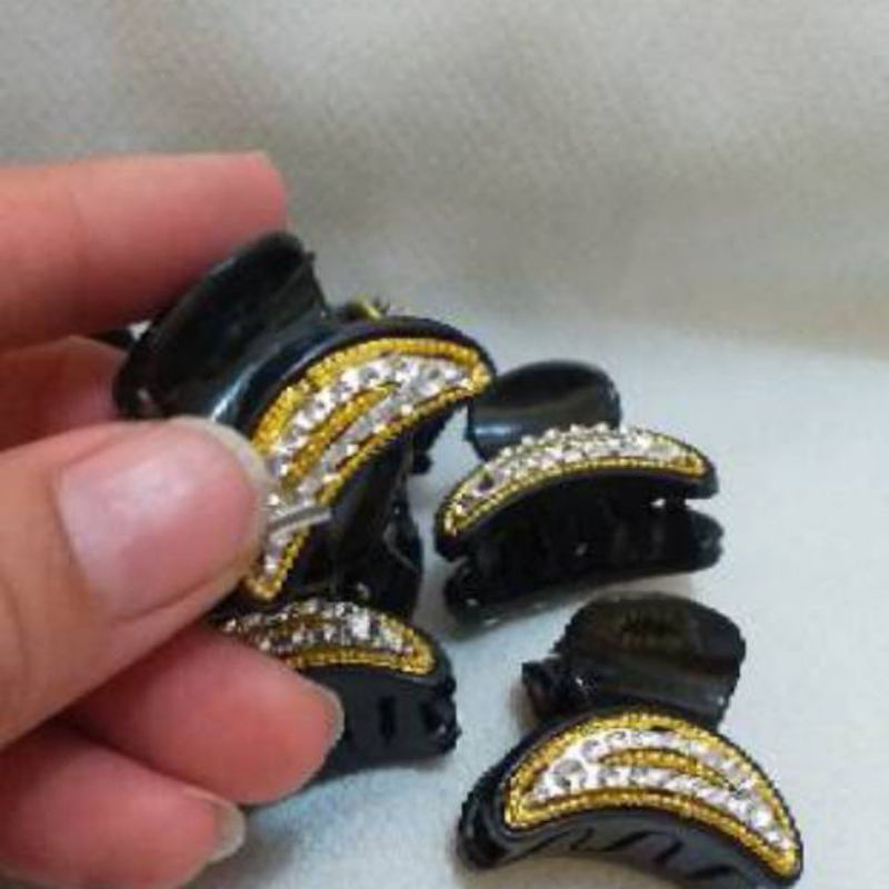 [12Pcs] Jedai Sabit Mutiara Warna 2.5cm / Jepit Poni Model Sabit Permata