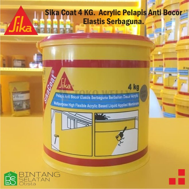 Sika Coat Pelapis Anti Bocor untuk Dinding Luar dan Atap 4 Kg