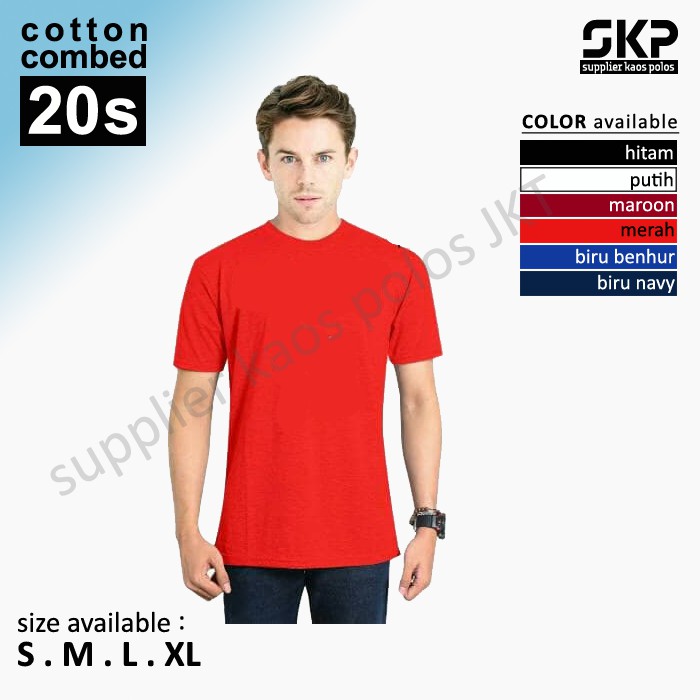  KAOS  LENGAN  PENDEK  SOFTCOMBED 20S Shopee  Indonesia