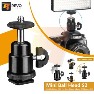 Mini Ball Head S2 Camera with Hot Shoe 1/4
