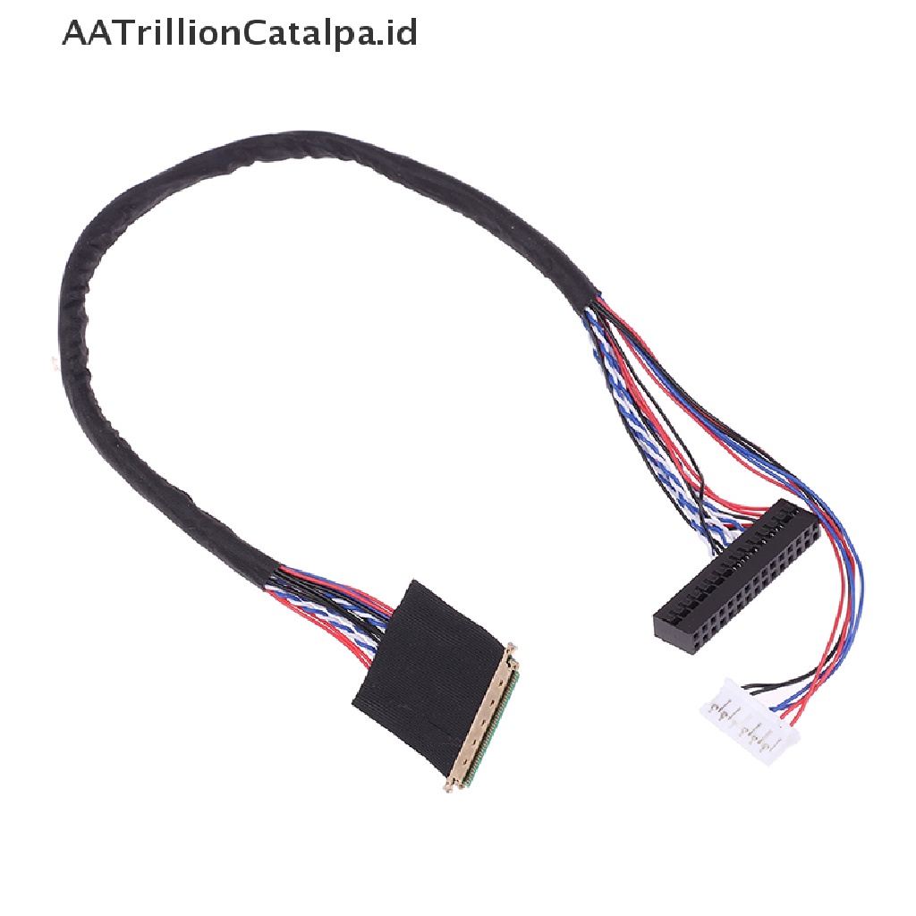 Aatrillioncatalpa 1PC Kabel LVDS 40 Pin 1 Channel 6 Bit LED LCD Untuk Display