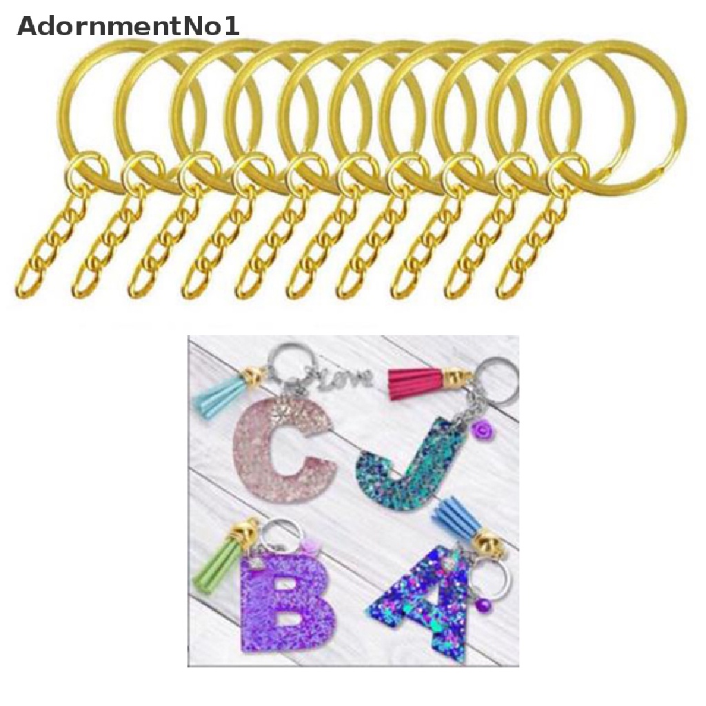 (AdornmentNo1) 220pcs / Set Gantungan Kunci + Rantai + Jump Ring + Sekrup + Eye Pins Bahan Resin Untuk Kerajinan Tangan DIY