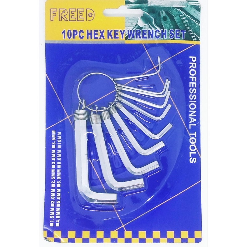 Kunci L pendek set 10pcs Freed