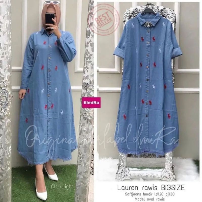 MOSY LONG TUNIK JUMBO||LAUREN LONG TUNIK RAWIS||TUNIK JEANS||TUNIK JUMBO