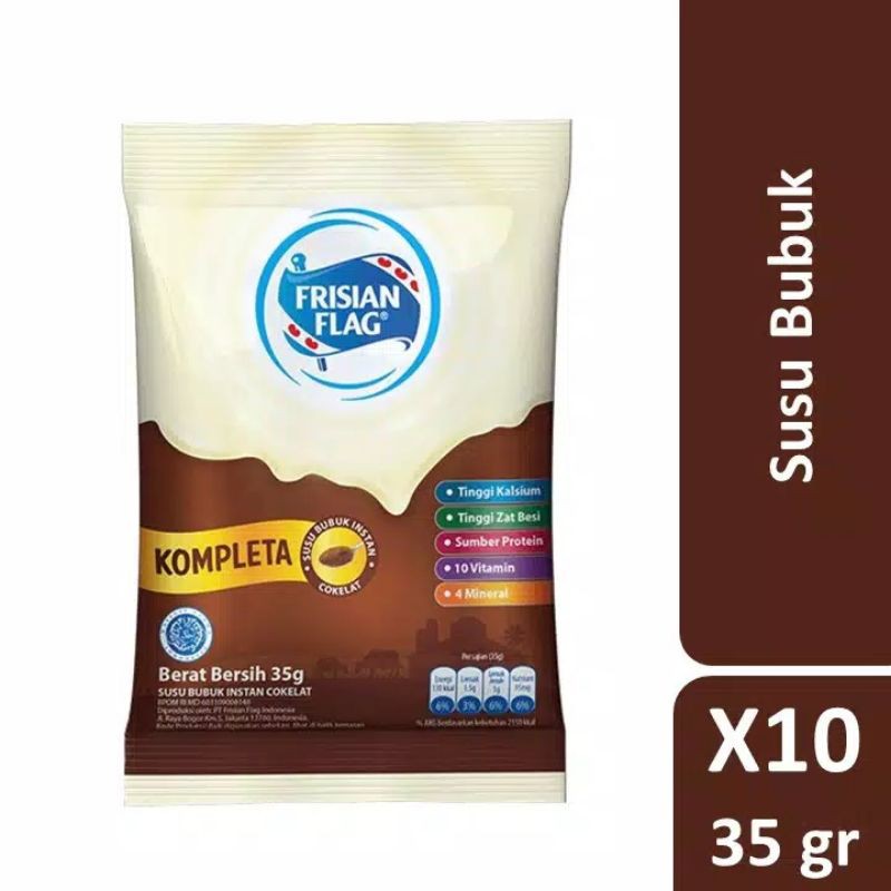 

Frisian Flag Susu Bubuk Kompleta Cokelat Sachet 35gr