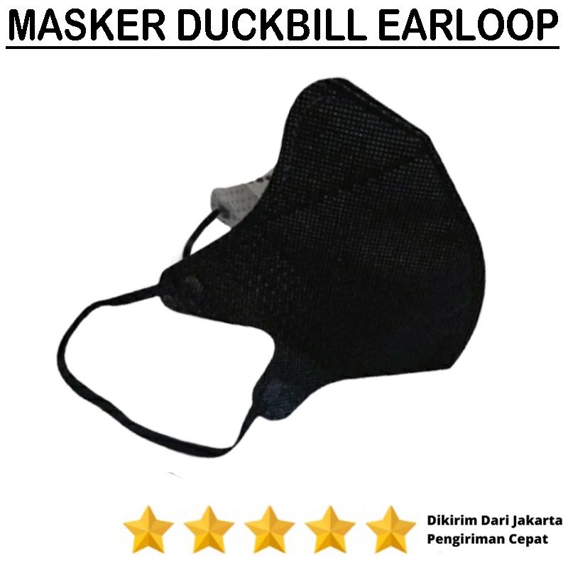 Masker Duckbill Earloop/ Masker Duckbill dewasa 3Ply Garis 4Ply Premium Quality
