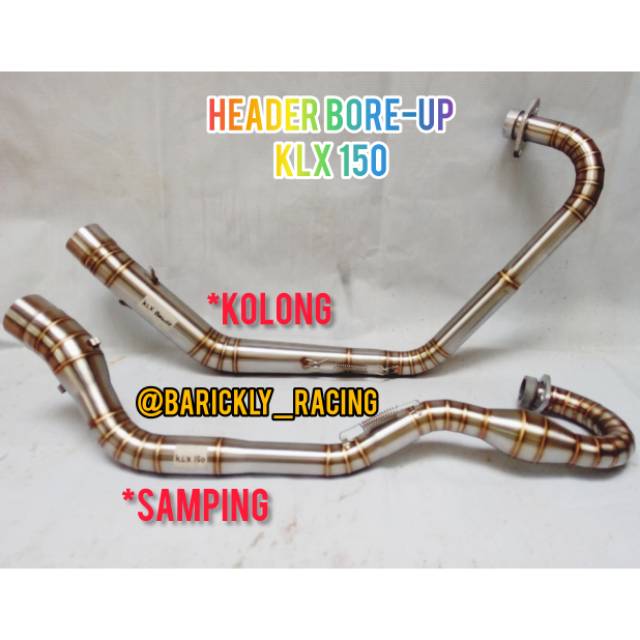 Header Leheran Pipa Leher Knalpot Racing KLX 150 Bore Up Kompetisi KLX150L Supermoto KLX 150 L BF SE