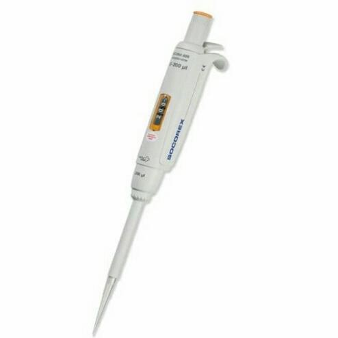 Socorex Acura 825 Adjustable Volume Micropipette Cap. 20 - 200 l