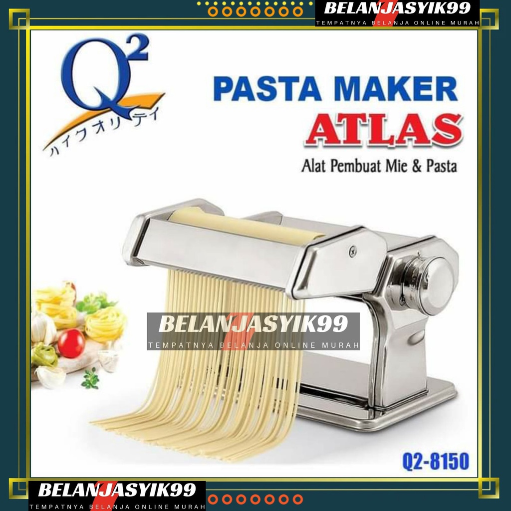 GILINGAN MIE Q2 8150 ATLAS ORIGINAL PASTA MAKER Q2 ATLAS GILINGAN MIE KULIT MOLEN / PASTA MAKER ATLAS ALAT PEMBUAT MIE DAN PASTA Q2-8150