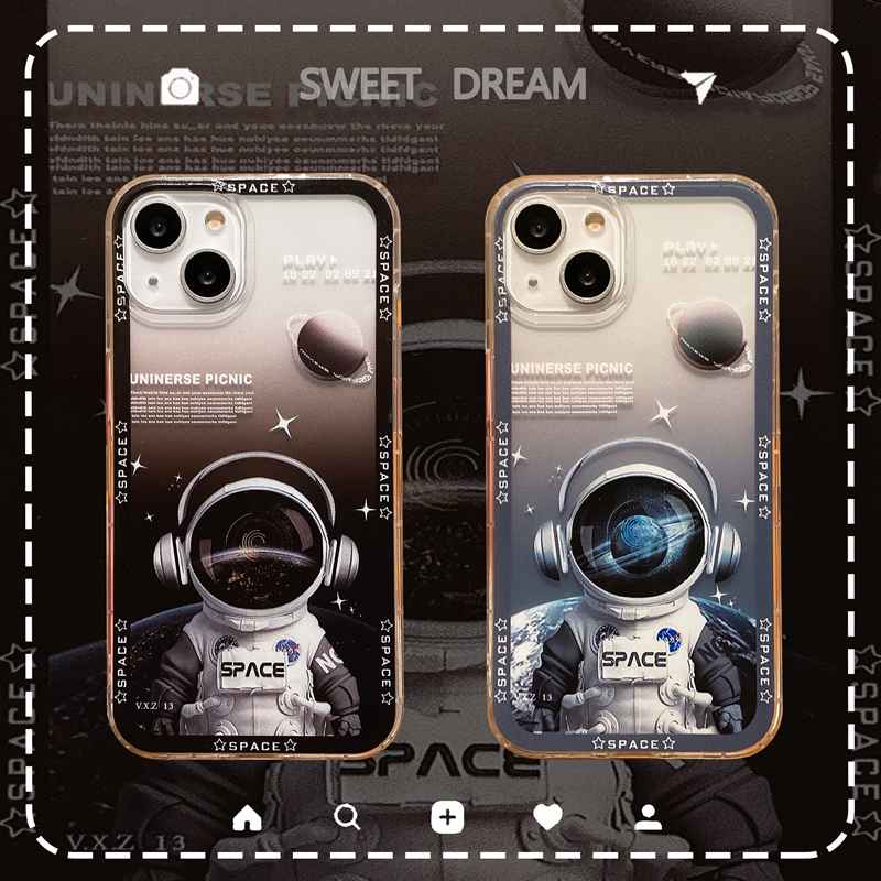 Casing Silikon Motif Astronot Untuk Realme C1 C2 5S 5i C3 6 7 8 9 Pro Plus C11 C12 C15 C20 C21Y C25S C30 C31 C35