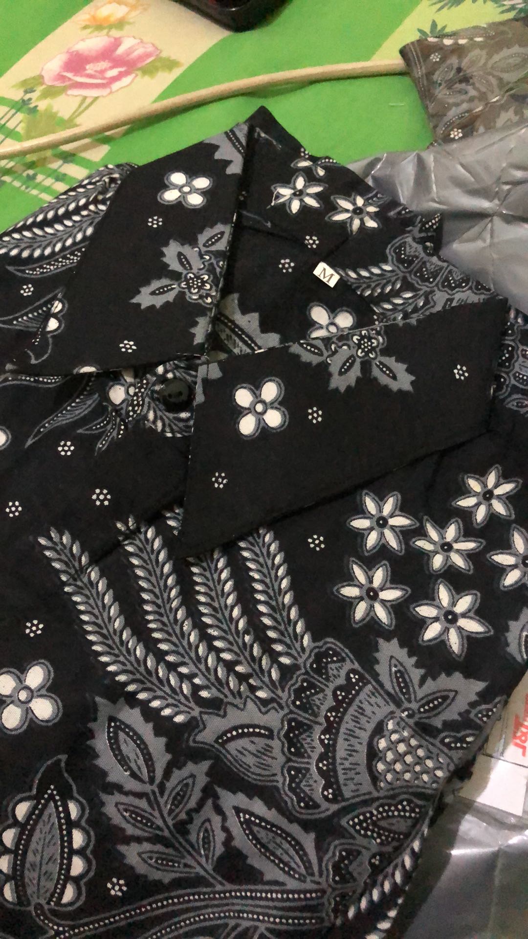 Kemeja Batik Pria Lengan Panjang Size M L Xl Xxl  Bswart Batik Hrb026 Kenongo Hem Panjang Pada