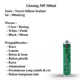 Jual Silicone Sealant Lem Kayu IKA Glazing MP 300ml Silikon Netral Lem ...