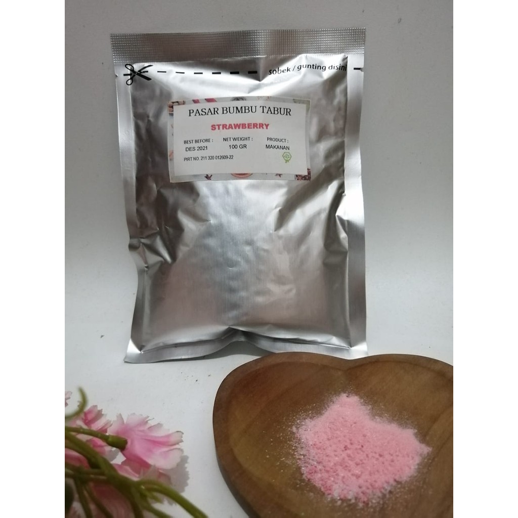 

BUMBU TABUR STRAWBERRY 100 GR BUBUK MAKANAN ENAK MURAH HALAL