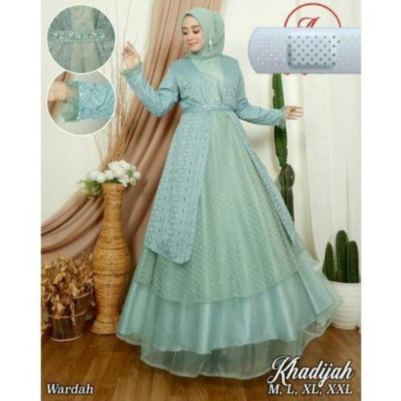Gamis khodijah /Gamis tile dot dan tile polos
