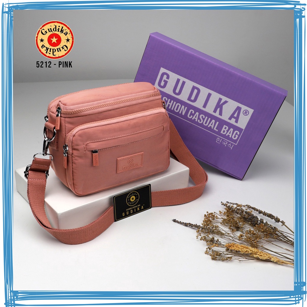 GUDIKA 5212 Original - Tas Selempang Gudika Wanita Anti Air Import - Tas Wanita Branded Ori Korea - Tas Cewek Kekinian Bahan Nylon Waterproof - tas slempang - bag - slingbag - tas mini - gudika bag - tas gudika bag - tas wanita - tas cewek