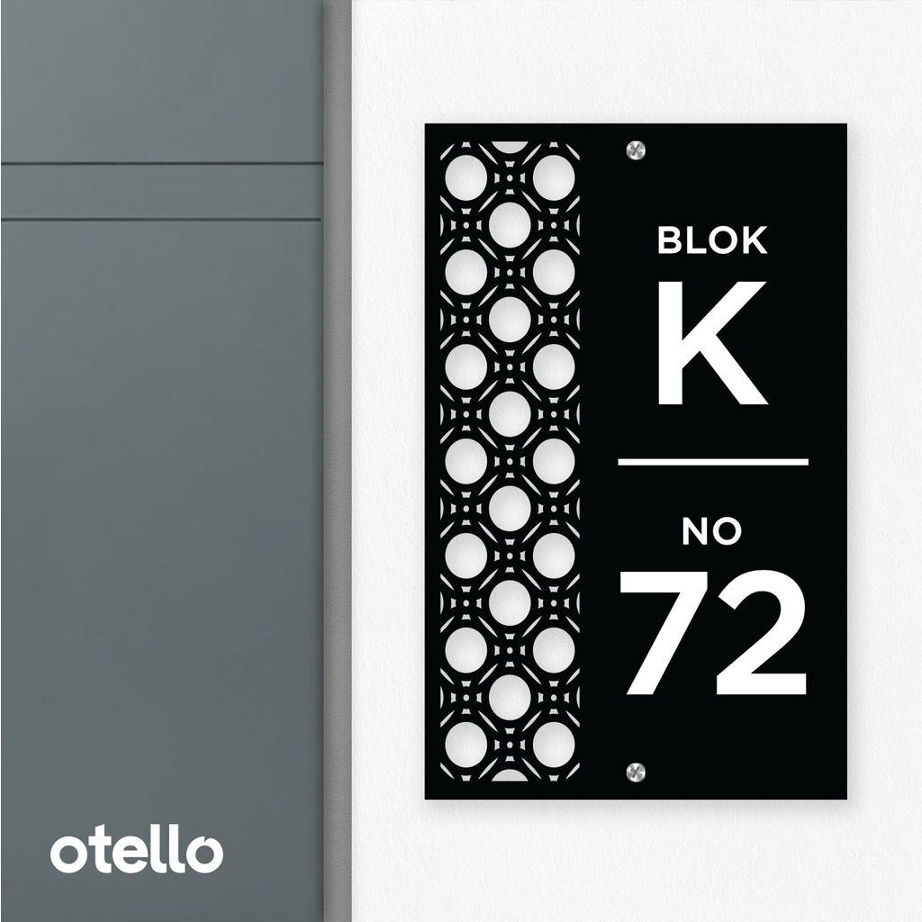 Otello Custom Papan Alamat Akrilik Nomor Rumah Acrylic Nomer No Minimalist Print Label House Number Label Aesthetic Mewah Modern