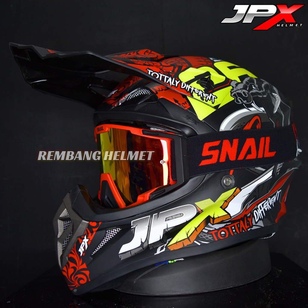 HELM JPX CROSS_FOX1 X16 - BLACK DOFF PAKET GANTENG GOOGLE SNAIL HELM JPX KLX ORIGINAL HELMET MOTO TRAIL SUPERMOTO HELM FULL FACE MOTO CROSS TERBAIK TERMURAH-MX40 MATT RED/RED