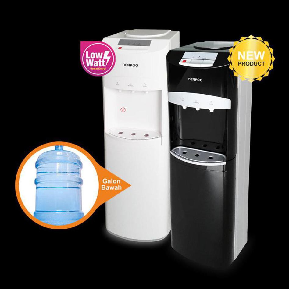 Sale Promo Denpoo Ddb-29 Dispenser Air Gallon Bawah Non Kompresor 3 Kran Panas Dingin 190 Watt -