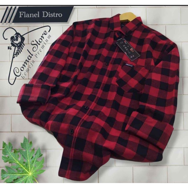 Pridemerchandise - Kemeja Flanel Pria Lengan Panjang Kemeja Planel Pria Lengan Panjang Flanel Pria L