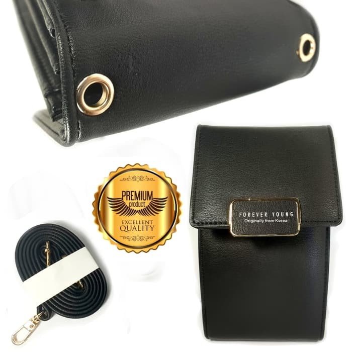 Dompet Pria Wanita Gaya Tas HP Slingbag Tali Panjang Praktis Perjalanan Rekreasi Hangout FY Ori