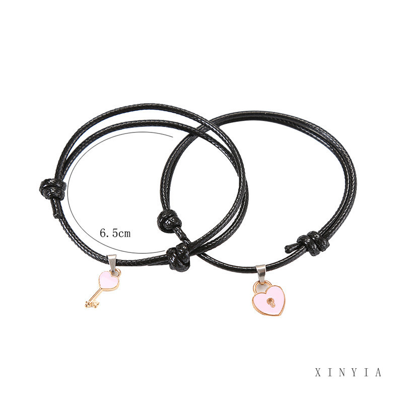 2Pcs / A Pasang Gelang Pasangan Gelang couple Kunci Cinta