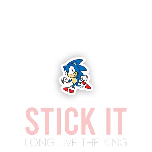 

Stiker sablon setrika DTF kaos baju sticker vinyl sonic gamer 47