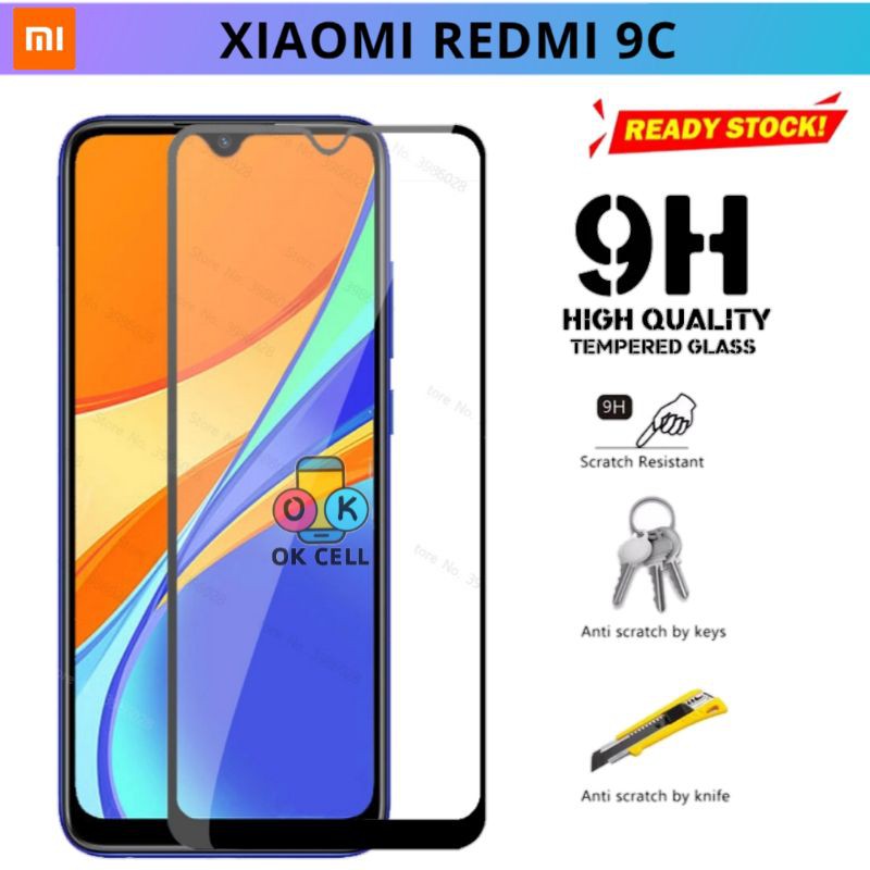 Tempered Glass Xiaomi Redmi 9C - TG Anti Gores Kaca Full Layar Redmi 9C Screen Protector Premium