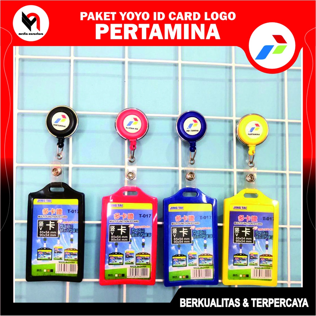 

PT Pertamina Yoyo ID Card Logo Name Tag Bisa diputar Timbul Resin Mengkilat