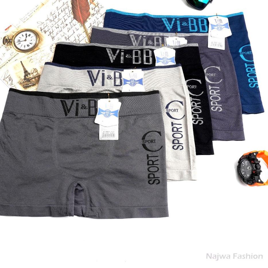 Insta Sell Boxer Pria Polos VI-BB kualitas Import Adem tidak bikin gatal | Cd Pria Boxer | TRENDING 