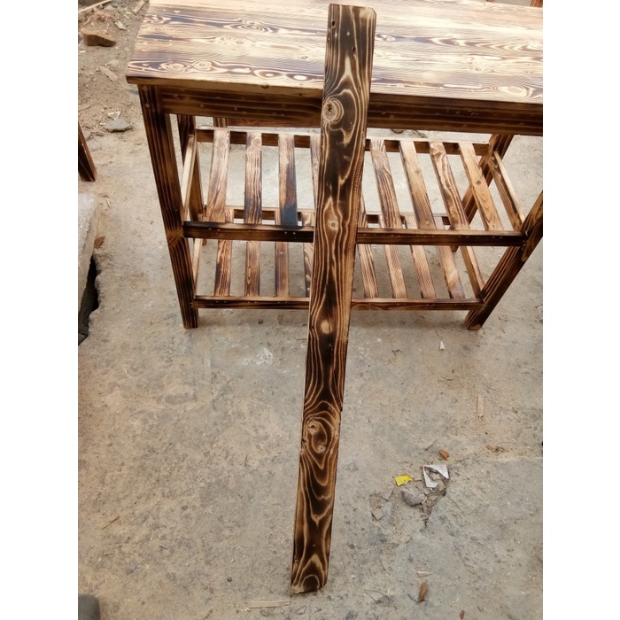 PAPAN KAYU JATI BELANDA WARNA BAKAR 100X9X1,5