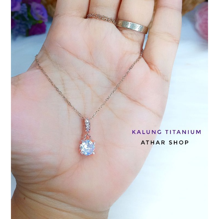 TITANIUM ASLI!!! KALUNG TITANIUM WANITA KUPU KUPU ATHAR SHOP BISA COD