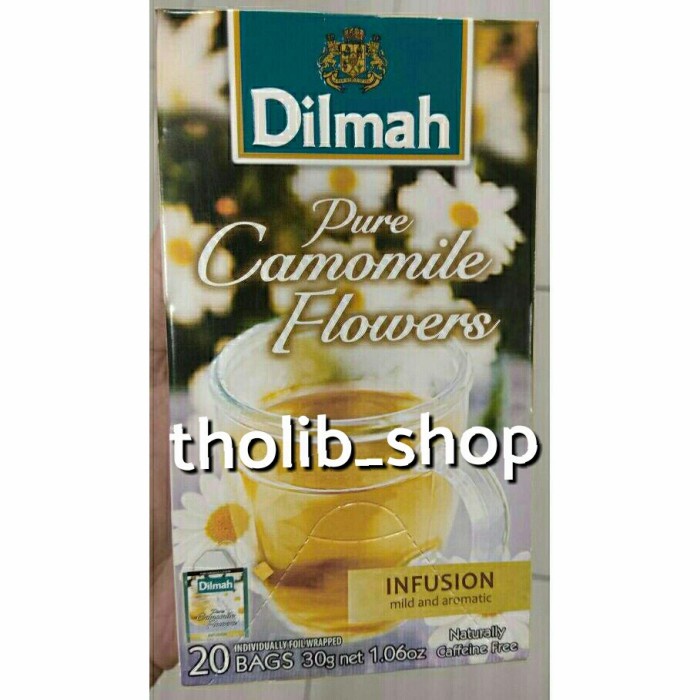 

Dilmah envelope pure camomile flower tea 20's box