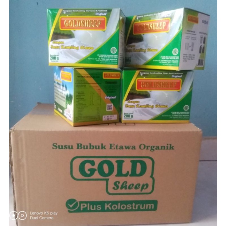

Susu Kambing Bubuk Etawa Goldsheep Kolostrum shaset.