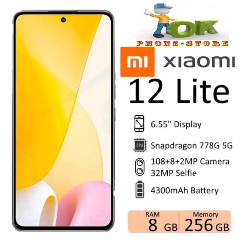 Jual XIAOMI MI 12 LITE 8/256 GB ORIGINAL GARANSI RESMI XIAOMI | Shopee ...