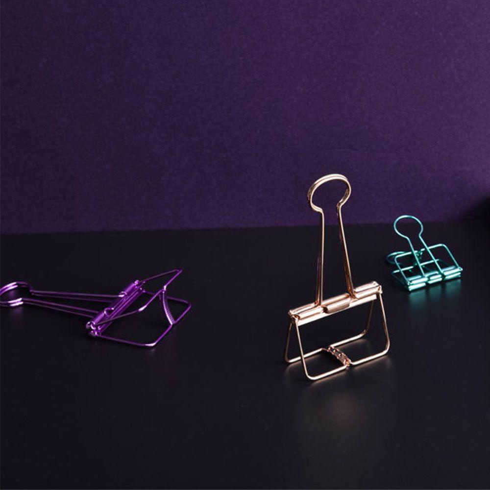 Klip Pengikat Atas 3ukuran Swallowtail Clamp Penjepit Metal Kertas