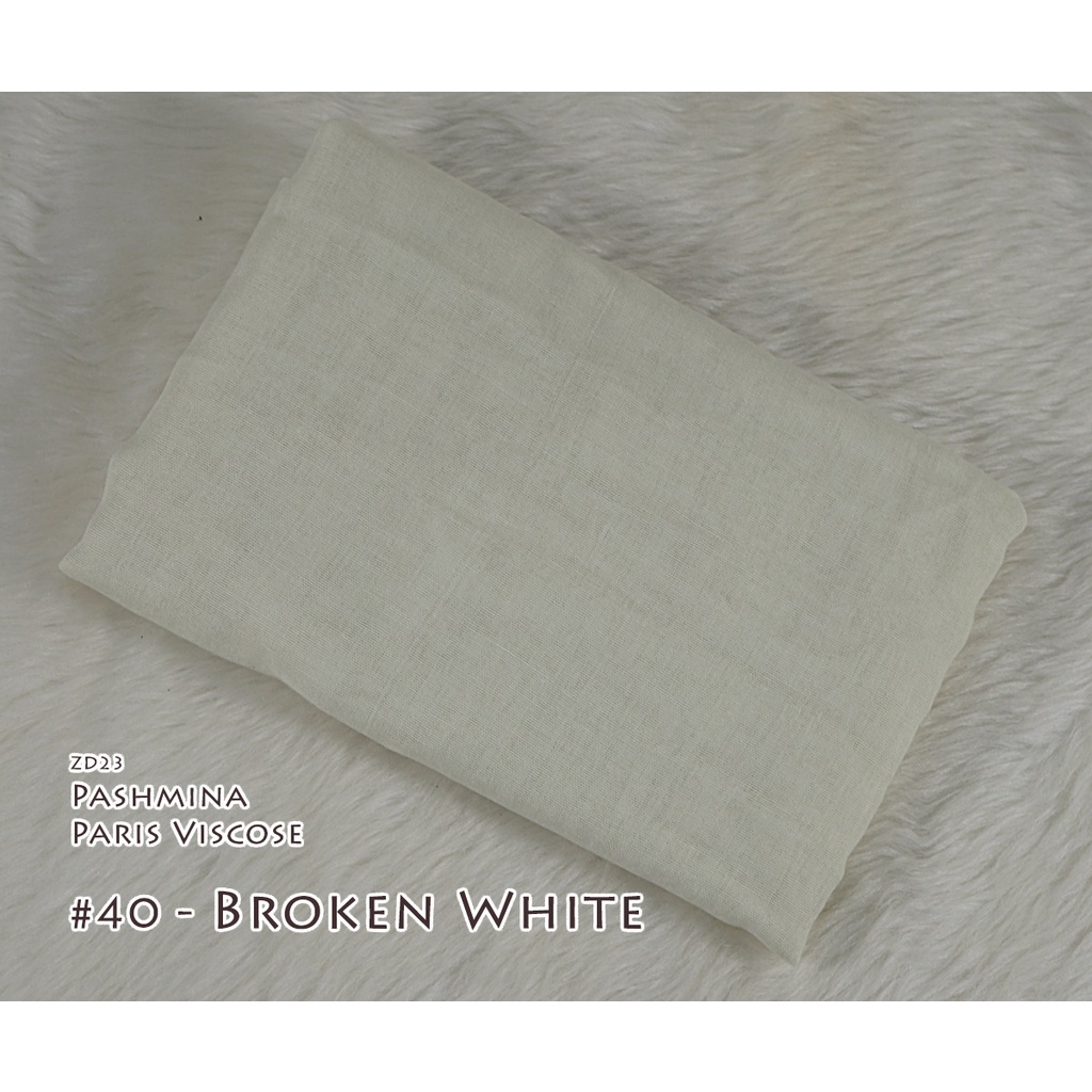 Pashmina Polos Paris Viscose - AYUMI by Luulu Scarf-#40 - Broken White