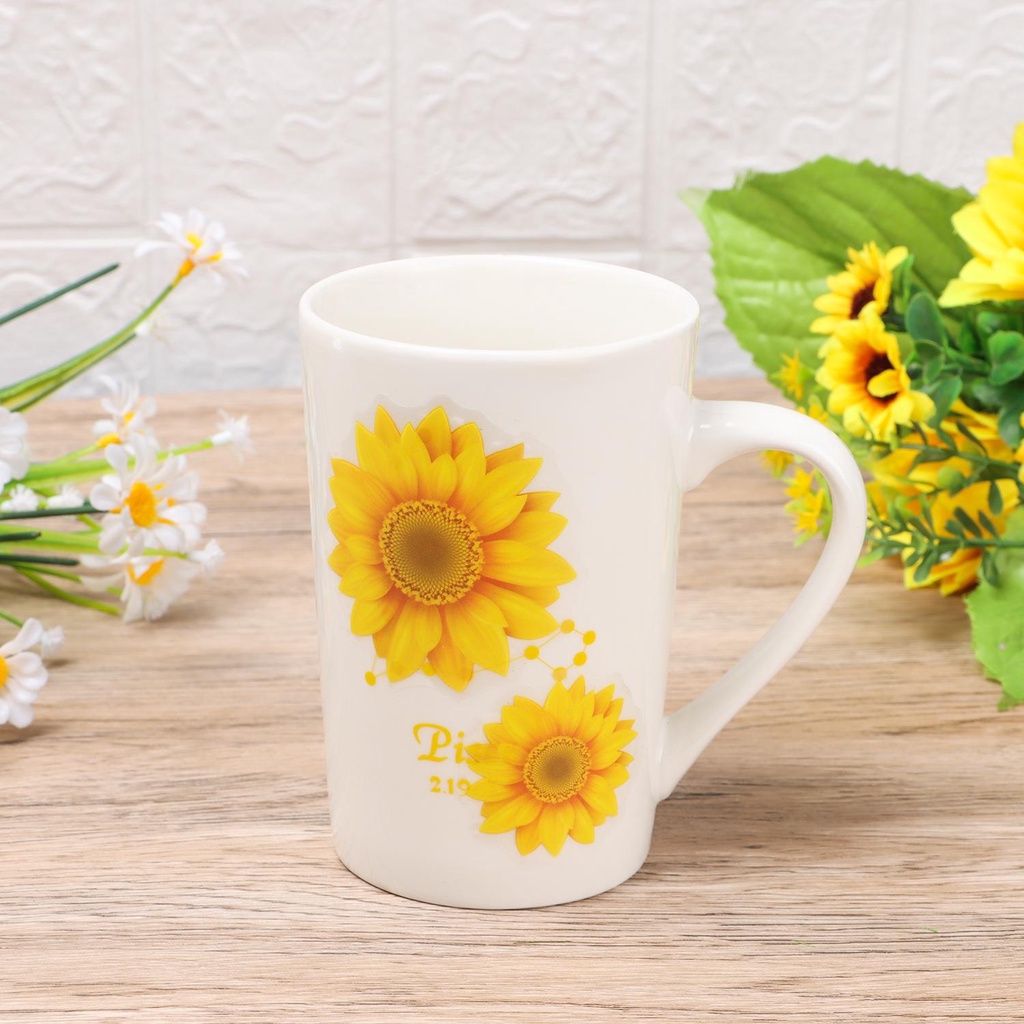 Top Sunflowers Wall Stiker Hadiah Dekorasi Rumah Nursery Ornament Motif Bunga Kuning