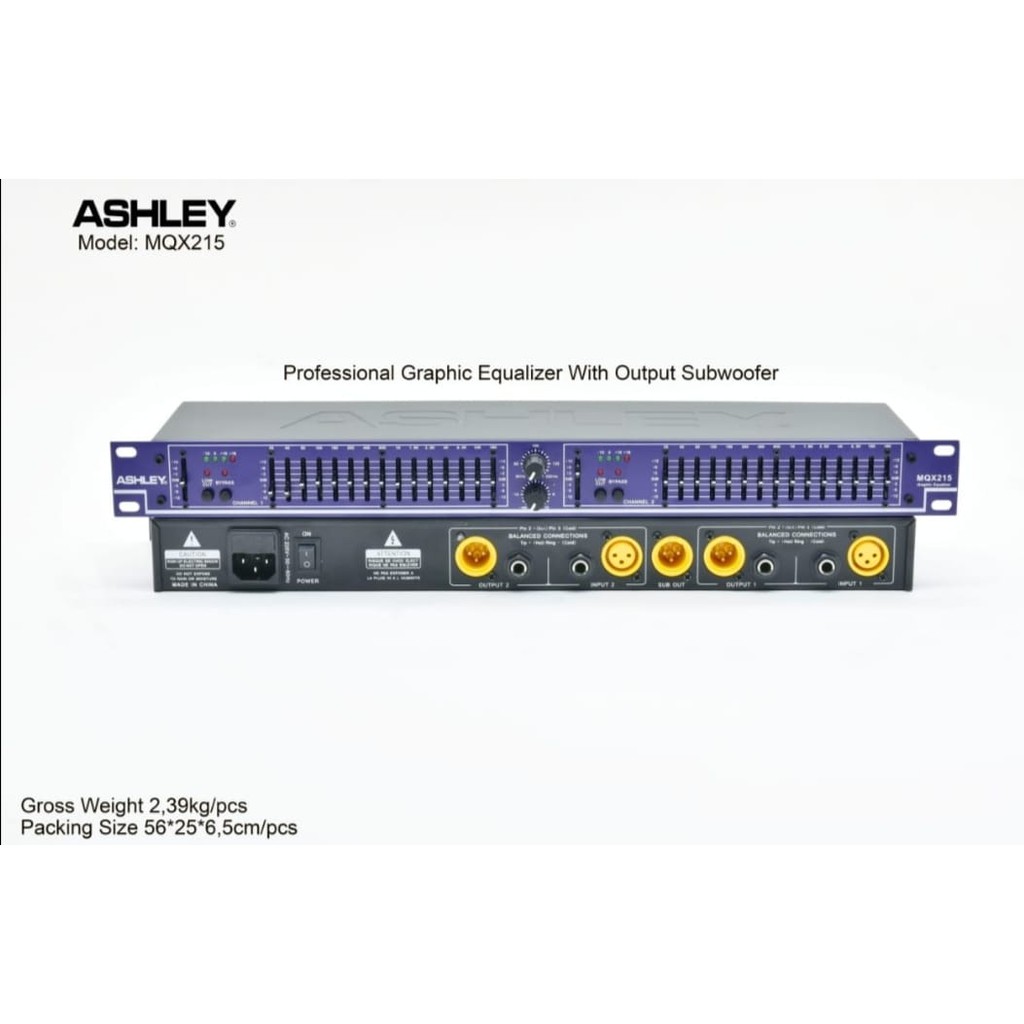 ASHLEY Equalizer Sub MQX215 #Ready stock langsung pesan#