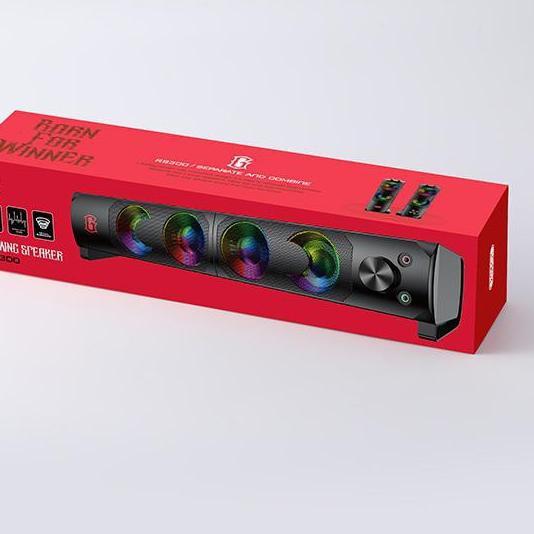 ✰ ROBOT RS300 SPEAKER SOUNDBAR MULTIMEDIA WITH RGB LED SPEAKER PC GAMING ☆