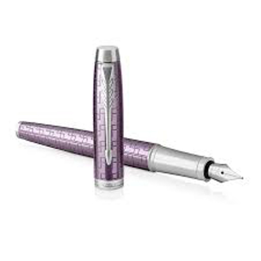

Pulpen Parker original + Grafir Nama/Tulisan/Logo seri P.IM PREM DARK VIOLET CT RBH